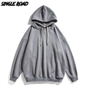 Men's Hoodies Sweatshirts Single Road Mens Oversized Hoodies Men Unisex 2022 Blank Hip Hop Fashion Sweatshirt Male Urban Streetwear Vintage Hoodie Men G220916