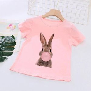 Skjortor mode casual baby bubbla blåser tecknad tryck flickor pojkar barn t shirt söt kawaii sommarkläder kort ärm