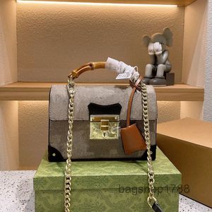 Borse da sera Borse a tracolla singole Meenger Designer Bag Ladies Letter Prints Crobody Back Package Square Lock Handbag Claic Gold Chain Flap