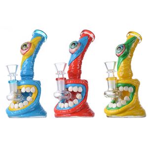 14mmの女性ジョイントタコハロウィーンスタイルフッカーヘイトUniqe Glass Beaker Bong