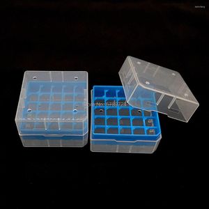 4 pz/lotto 1.8/2 ml di Plastica Congelato Tubo Box Lab Cryo Rack di Stoccaggio Supporto di Congelamento 25 Prese D'aria