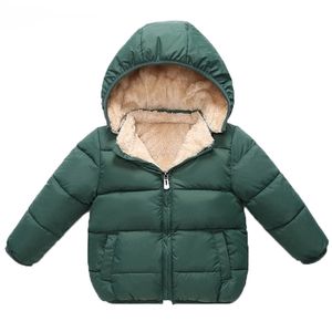 Down Coat Baby barnjackor pojkar vinter tjocka rockar varm kashmir ytterkläder för flickor huva jacka barn kläder småbarn överrock 16y 220915