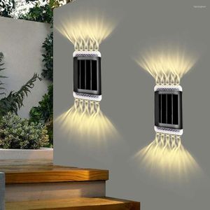 Wall Lamps 4pcs/Set Solar Light Waterproof LED Lamp For Garden Street Landscape Balcony Decor