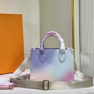 Classic Tote Bag with Clutch Shopping Handbag Purse Women Fashion Genuine Leather Shoulder Bags multi pochette accessories 46076 59856