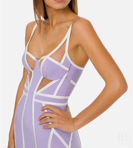 Dams Strap BodyCon Cocktail Party Bandage Dress Sexig Evening Party Cutout Dresses Factory Price D112