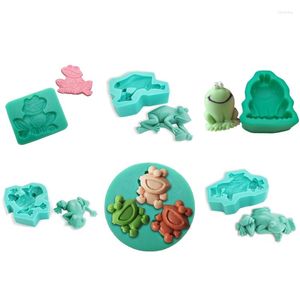 Festive Supplies Frog Shaped Silicone Mold 3D Fondant Mould DIY Cake Decor Candy Dessert
