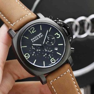Designer relógio clássico masculino relógios de couro à prova d'água cronógrafo negócios Jampaner Duzz