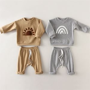 Kleidung Sets Fr￼hlingsbabykleidung Set 2pcs Baumwollpulloverhosen f￼r 0-5 Jahre Kinder Kinder Outfits Kleinkind Baby Girl Boy Kleidung Sets 220916