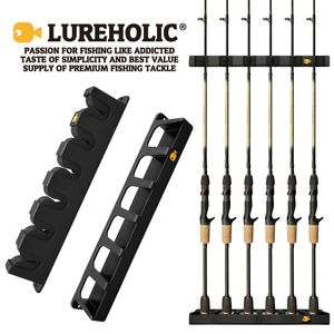 Sports Tools LUREHOLIC Fishing Vertical 6 Rack Fishing Rod Holders Wall Mount Modular for Garage