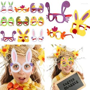 Decoração de festa Funny Easter Chick Eggs Glasses Frame Po Booth Props Kids Favors Gifts Happy Toys