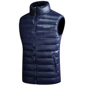 Parka da uomo in piumino invernale caldo piumino da uomo autunno casual maschile piumino d'anatra bianco Parka senza maniche giacca Varsity gilet ultraleggero spesso da uomo 220916