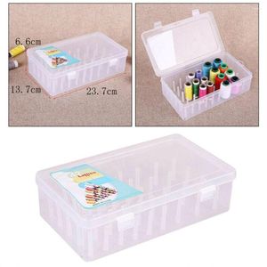 Arts And Crafts Box With 42 Spools Large Capacity Craft Bobbins Organizing Case Empty Sew Organiser Trays Pole Sewing Thread