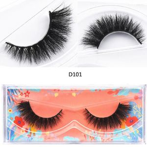 Ciglia false d101 mink ciglia lussuoso volume medio a medio volume 3d da 15 mm flare naturale naturale falsa falsa cotone trucco a fascia