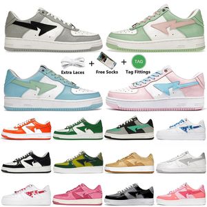 Casual sk8 Bapesta Shoes Grey Black Bapestas Baped SK8 Sta Color Camo Combo Pink Green ABC Pastel Blue Suede With Socks Platform JJJJound Sneakers Trainers With Socks