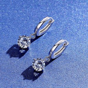 Dangle Earrings BOEYCJR 925 Silver 4 1ct/2ct F Color Moissanite VVS1 Fine Jewelry Drop For Women