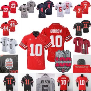 ولاية أوهايو Buckeyes كرة القدم Jersey NCAA College Nick Bosa Ezekiel Elliott Xavier Johnson Chambers Garrett Wilson Justin Fields Chase Young Eddie George