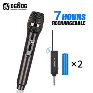 Microphones C260 Wireless Microphone Rechargeable Fixed Frequency VHF 30m Range Wireless Handheld Dynamic Mic For Karaoke Singing Home Party T220916