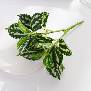 Decorative Flowers Creative Small Two-fork Simulation Green Plant Leaves Diy Supplies Wall Accessories
