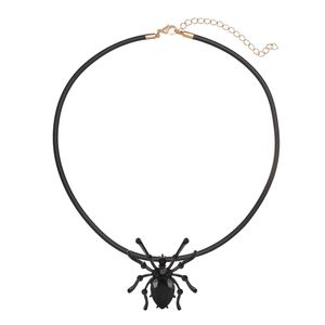 Naszyjniki wiszące l biżuteria Halloween Choker Ncklace for Women Crystal Spider Naszyjnik Akcesoria Drop dostawa 2022 AMAJEWELRY AMUSW