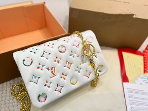 Bubblegram Coussin Chain Crossbody Bag Mini Flap Handbag Purse Clutch Shoulder Bags Pochette Purses Colorful Embossed Letter Multi-layer Pouch Designer Backpack