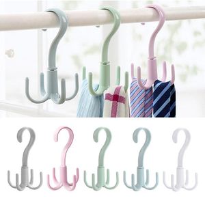 Hooks 1PC 360-Degree Rotatable Hanger Home Use Wardrobe Multi-Function Bag Tie Scarf Rack Clothes Storage Organzier