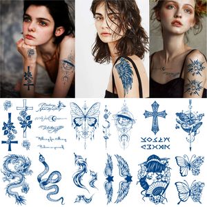 Großhandel pflanzliche semi-permanente Tattoo-Aufkleber Juice Tattoo Patch hält 15 Tage für Männer und Frauen 720 Stile