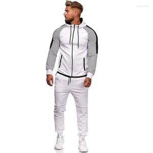 Tute da uomo 2022 Palestre Set da uomo 2 pezzi Tuta da bodybuilding Pantaloni Abbigliamento sportivo Felpe con cappuccio Pantalone Taglie forti M-5XL Goccia