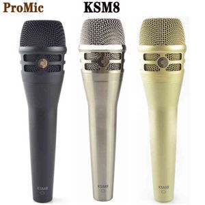 Microfones KSM8 com fio Cardioid Dynamic Vocal Microfone KSM8 Desempenho de palco MicFor PC Karaoke Gaming T220916