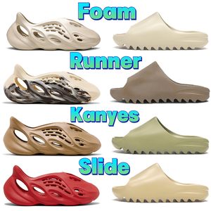 Foam Runner Sandals Designer Men Women Slide Bone Desert sand Vermillion Ochre kanyes Slippers Onyx Resin kanyes slides shoes mens Slipper womens cool Sandal GAI on Sale