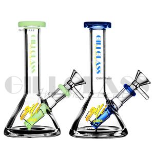 6 inches mini Bong heady mini recycler hookah dab rig water pipe bongs wax quartz banger hitman smoking glass pipes percolator