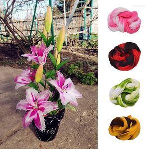 Flores decorativas 5pcs mistura de nylon meias ronde material de flor de flor de tração Handmade home home diy