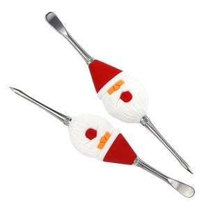 Santa Smoking Accessories Weihnachtsmann Metallclip Shisha Zigarette Edelstahlrohre Dab Tool Dabbers Weihnachtsgeschenke