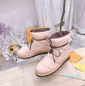 2022 Snow Boot Lace لأسفل أحذية أزياء في الهواء الطلق أحذية غير رسمية من الجلد Eiderdown Martin Boots مع Box 330