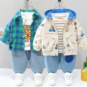 Clothing Sets Spring and autumn children's infant suit boys and girls children's letter printed long sleeve zipper jacket trousers set 220916