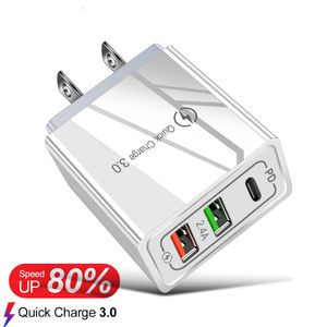 USB Charger QC3.0 3A Quick Mobile Phone Type C Зарядное устройство для быстрой зарядки Samsung Xiaomi