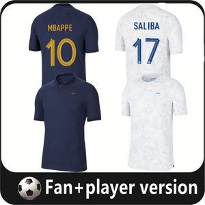 22022 BENZEMA MBAPPE GRIEZMANN fotbollströja 22 Fransk KANTE POGBA ZIDANE GIROUD MATUIDI Kimpembe VARANE PAVARO utrustning Maillot de fotbollströja Herrspelare 4XL