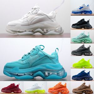 Sneakers Clear Sole Triple S Freizeitschuhe Herren Damen Designer Plateau Paris Vintage Old Crystal Bottom Triple-S Sport