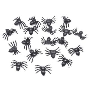 50pcs/lote de terror Black Spider Houd House House Spiders Bar Party Decoration Supplies Simulation Truy Toy Kids Halloween Decor 1041