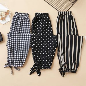 Women's Pants Capris Women Pants Spring and Summer Women's Adult Plaid Polka-Dot Loose-Fitting Large Size Fresh Children Pantalones De Mujer 220916