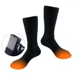 Sportstrumpor Uppv￤rmd m￤n Kvinnor Justerbar batteri Sock f￶r Cold Feet Thermal Electric Outdoor Skiing Winter Footwarmers # EYXI
