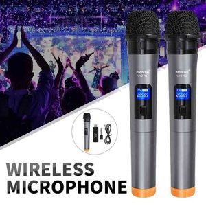 Mikrofone Universal UHF Wireless Professionelles Handmikrofon mit USB-Empfänger für Karaoke-Mikrofon für Kirchenleistungsverstärker T220916