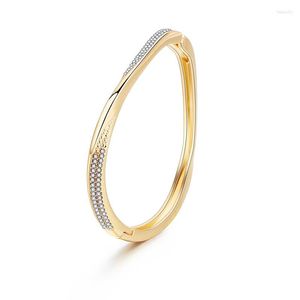 Pulseira ornapeadia jóias de verão pulseira de cristal banhada a ouro para mulheres no estilo minimalista