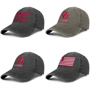 Oklahoma Sooners Flag Football Red Unisex Denim Baseball Cap Custom Design uw eigen gepersonaliseerde stijlvolle hoeden Logo voetbal Old Print337m