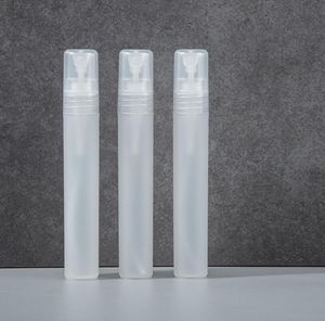 10ml Empty Clear Frosted Plastic Spray Bottle Small Cosmetic Packing Atomizer Perfume Sample Bottles SN4691