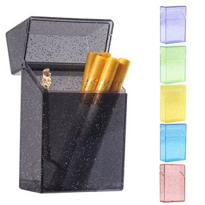 Transparent Colorful Plastic Portable Tobacco Cigarette Case Holder Storage Flip Cover Box Innovative Protective Shell Smoking FY5573