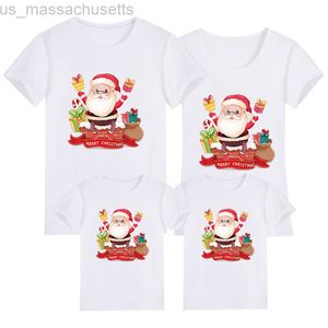 Roupas que combinam com a família Roupas que combinam com a família Natal Pai Mãe Filho Filha Roupas Mãe Pai e Eu Camiseta de algodão manga curta estampa de desenho animado