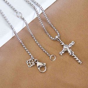 Twisted x Necklaces 925 Sterling Strings Silver Cross Necklace Chain Men Women Designer Jewelry Buckle Thread Pendant Classic VXYX