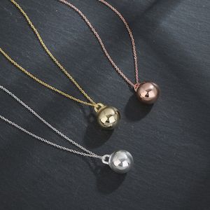 S925 Silver Ball Pendant Netclace Designer Callarbone Chain Women Gift