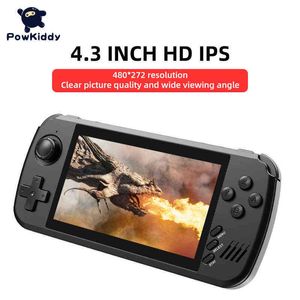 Portable Game Players POWKIDDY X39 4.3 Inch IPS Screen Children's Gifts Retro Game Console Support 4K HD Out Handheld Game Players Children's Gifts T220919