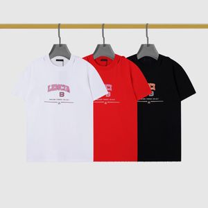 Estilista de moda masculina camiseta feminina estampada letra manga curta gola redonda camisetas de algodão polo